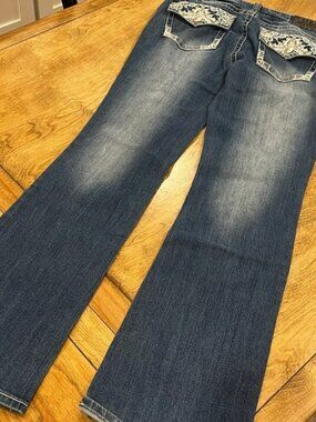 Soundgirl Distressed Darkwash Bootcut Jeans